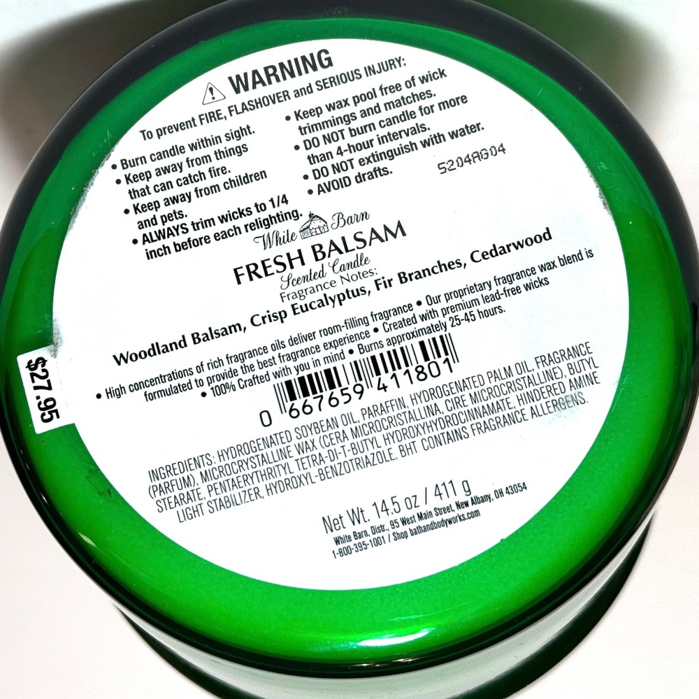 FRESH BALSAM 3 Wick Candle - Picture 3 of 3